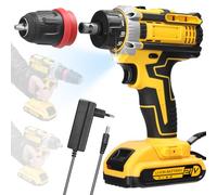 Outil électrique 2 en 1 HUIOP Perceuse au lithium 21 V 2 en 1 Tournevis électrique multifonction Moteur brossé à couple élevé Tournevis pratique pour appareils électroménagers