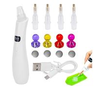 Outil électrique de ramassage de pierres précieuses - Stylo applicateur de bijoux avec paramètres d'aspiration réglables, embouts interchangeables | Outil de strass artisanal, outil de maquillage en