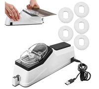 Outil électrique pour aiguiser les couteaux de cuisine | Ajusteur automatique multifonctionnel pour aiguiser et polir Rapid | Ajusteur portable avec couvercle de sécurité à domicile
