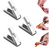 Outil en acier inoxydable pour décortiquer les écrevisses, outil pour décortiquer les fruits de mer, pour enlever facilement les queues de crevettes pour la cuisine et le restaurant