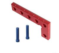 Outil en alliage d'aluminium pour mini règle carrée, compact et portable, dispose d'incréments métriques et de pouces et de deux broches de fixation pour un positionnement et un alignement précis