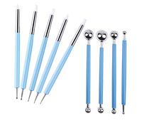 Outil en Céramique Set 9 Pièces Outil de Sculpture avec Double Extrémité Outil de Poterie Outils de Modélisation Outils de Sculpture pour l'artisanat de Bricolage en Argile Céramique Peinture Nail Art