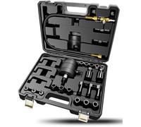 Outil extracteur d'injecteur pneumatique 24 pièces - Avec 19 adaptateurs - Compatible Bosch, Delphi, Denso et Siemen
