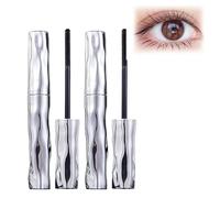 Outil Eye-liner Visulong, Eye-liner Waterproof Visulong, Mascara Tube En Acier, Applicateur Liquide, Mascara Recourbant Longue Tenue Résistant À La Transpiration, Naturel(2PCS)