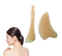 Outil Facial Gua Sha - Résine Imitation Corne De Bœuf, Lot De 4 | Planche De Massage En Forme De Cœur Et Triangulaire | Ensemble De Grattoirs Pour Bâton De Beauté Du Visage, Pour Le Drainage Lymphatiq