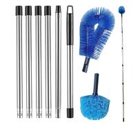 Outil Gouttière Professionnel Balai Gouttière Télescopique Nettoyage Profond Zones Difficiles Accessoires Ronde Courbée 6 Tubes Extension Acier Pratique Entretien Toiture Terrasse Jardinage