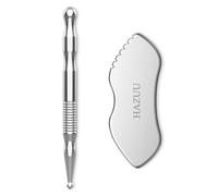 Outil Gua Sha et stylo d'acupuncture en acier inoxydable HAZUU - Massage des tissus profonds et thérapie de soulagement de la douleur avec massage des points de déclenchement (JGS-3)