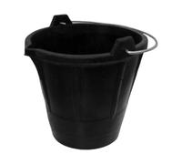 Outil Hed200012 Pot de ciment en caoutchouc avec bec 310 mm de hauteur, 12L de capacité, Noir
