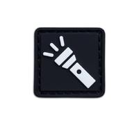 Outil ID lampe de poche PVC Patch petit crochet arrière phosphorescent