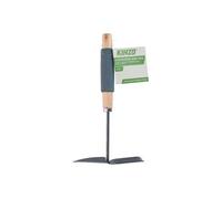 Outil Jardin 2en1 Serfouette & Griffe 30cm KINZO - Manche Bois Poignée Mousse - Binette à Main pour Désherbage & Aération Pots