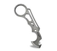 Outil levier EDC titane 4,3" : Ouvre-bouteille + Tournevis | Camping/Quotidien (Lavage de pierre)