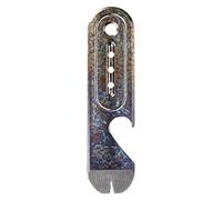 Outil levier en alliage de titane, porte-clés multifonctionnel, décapsuleur rétractable, couleur dégradée unique, pour une utilisation en extérieur, portable et durable