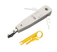Outil LSA Punch Down Tool RJ45 Avec Coupe-Fil, Outil Insertion LSA Pour Panneaux de Brassage, Prises Réseau et Câble d'Installation, Pince pour Outils RJ45, Pince à Dénuder Câble Ethernet (Gris)