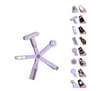 Outil magnétique 8-en-1 pour nail art œil de chat, outil multifonctionnel à perles de verre magnétiques pour nail art œil de chat, design magnétique puissant, aimant œil de chat violet, convient pour 