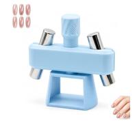 Outil magnétique pour ongles à perles de verre, aimant œil de chat automatique, outil 3D rotatif, double aimant réglable, focalisation instantanée et puissante，Bleu