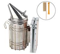 Outil Manuel d'apiculture d'apiculture de Fumeur d'abeille d'acier Inoxydable avec la Protection de Bouclier Thermique