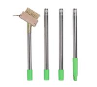 Outil Manuel de désherbage pour Les Fissures, désherbeur pour Les Fentes avec Manche Long et détachable, Brosse métallique et grattoir en métal 2 en 1 pour Trottoir, Toit, terrasse