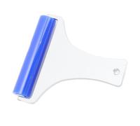 Outil Manuel de Nettoyage de Rouleau de poussière en Silicone, avec Fonction électrique Statique, adsorbe Les Petites impuretés, poignée en Aluminium, Rouleau Bleu (10CM)