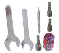 Outil Métal de Changement de Buse 3d Mk8 pour Imprimante | Kit Multifonction, Protège les Doigts Brûlés, Prévention de Rouille, Finition Argenté, Usage Atelier