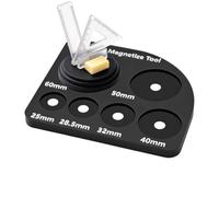 Outil miniature de magnétiseur de base - Gabarit d'alignement des aimants | Compatibilité de base ronde multi-tailles, placement central pratique, matériau d'impression 3D, accessoire d'établi de