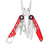 Outil Multifonction 10-En-1 En Acier Inoxydable, Avec Verrouillage De Sécurité Et Étui En Nylon, Rouge