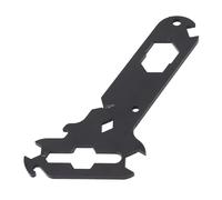 Outil Multifonction 14 en 1 en Acier, Clé Détachée, Dénudeur de Fil, Ouvre - bouteille Noir Mat - Durable et Portable, Usage Caravane et Bateaux