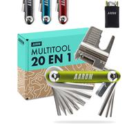 Outil Multifonction 20 En 1-Outil Multifonction Pour Vélo En Acier Inoxydable/Aluminium-Mini Outil De Vélo Pliable Avec De Nombreuses Fonctions-Outil Pratique Pour Vélo En Vert