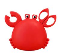 Outil multifonction 3 en 1 en forme de crabe en acier inoxydable, mini ciseaux, décapsuleur, porte-clés pour la maison, les voyages, l'extérieur, rouge