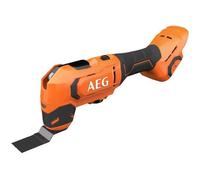 AEG - Outil Multifonction Multitool - Sans Fil - Découpe de Matière, Ponçage, Polissage, Sciage, Fraisage, Décapage, Raclage - 6 Vitesses - Poignée Softgrip - Batterie Pro18V - BMT18-0