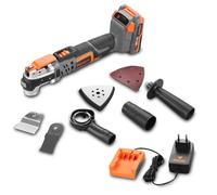 Outil multifonction batterie - FUXTEC FX-E1MT20 - 20V scier poncer gratter - Set batterie 2Ah et chargeur 1A