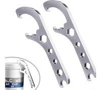 Outil multifonction compact pour ouvrir des seaux et canettes scellés avec clé intégrée et levier pour un usage quotidien (argenté)