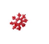 Outil multifonction de copo de nieve en acier inoxydable 18 en 1, clé multi-usages de copo de nieve(Red Wrench kit)