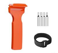 Outil multifonction de levier de pneu de vélo avec 4 embouts de vis hexagonaux pour enlever les pneus de vélo et valve AV dégonflage des pneus, convient pour l'entretien des valves américaines (orange