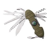 Outil multifonction de poche - 18x3x2,5 cm Gadgets pliants portables pratiques | Petit outil polyvalent 10 en 1 avec cutter | Pour la réparation de vélos, la chasse, la survie, la pêche