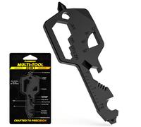 Outil multifonction de poche en forme de clé 20 en 1, porte-clés en acier inoxydable, gadget utilitaire, cadeau pour hommes, femmes, pères, garço