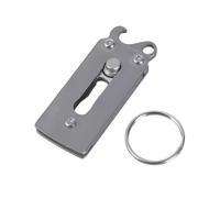 Outil multifonction de poche pratique avec éplucheur de fruits rétractable et porte-clés décapsuleur en métal Accessoires de camping en plein air