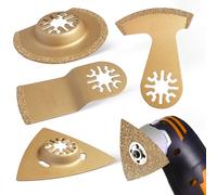 Outil Multifonction en 4 Formes pour Scie Oscillante l’ouverture Meulage Coupe Dégagement Outils Multifonction Outil Rotatif Multifonction Lame Scie Oscillante pour la Construction Famille Atelier