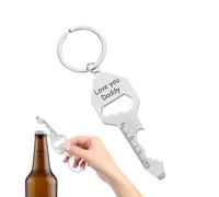 Outil multifonction en forme de clé, outil multifonction ouvre-bouteille porte-clés | Outil de poche en métal pour hommes - Tournevis gadget de poche en métal utilitaire en acier inoxydable, clé,