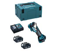 Makita DTM 52 RTJ Outil multifonction Découpeur-ponceur sans fil Brushless Starlock Max 18 V + 2x Batteries 5,0Ah + Chargeur + Makpac