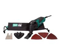 VONROC Outil Multifonction Oscillant 300W-6 Accessoires, Sac de Rangement-1 Outil Oscillant Multifonction 1 lame de Scie Universelle 1 Couteau à Gratter 1 Plaque de Ponçage 3 Feuilles Papier de Verre