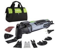 Outil Multifonction Oscillant 300W WORKPRO, 7 Vitesses Reglables, avec 17 Accessoires, Angle d'Oscillation de 3°, Mecanisme de Changement Rapide de Lame pour Sciage, Grattage, Faconnage, Polissage