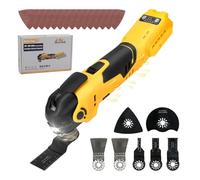Outil multifonction oscillant sans fil pour batterie Dewalt 18 V 20 V, outil oscillant sans fil 8000-22000 OPM, angle d'oscillation de 4°, 5 vitesses variables pour couper, poncer et gratter
