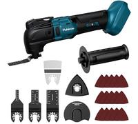 Outil Multifonction Oscillant Sans Fil, Scie Oscillante pour Makita 18V Batterie, Multitool à 6 Vitesses Réglables, Scie Multifonction pour enlever, gratter, couper (Sans Batterie)