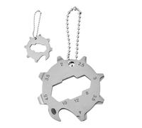 Outil Multifonction pour Camping, Équipement Polyvalent en Acier Inoxydable, Porte-Clés Octogonal avec Décapsuleur pour Réparations Domestiques, Assemblage Meubles et Entretien Automobile