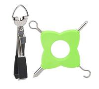 Outil multifonction pour la pêche, tire-nœuds, en acier inoxydable, avec ciseaux à ongles. Idéal pour les passionnés de pêche. Plastique durable, couleurs vives, format compact. (Quatre en un)