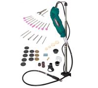 VONROC Outil Multifonction 160W - 8.000-35.000 tr/min - Avec Arbre Flexible, Support Réglable & 40 Accessoires - Pour Polir, Graver, Meuler, Découper & Poncer - Léger & Précis - CT501AC