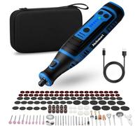 Outil Multifonction Sans Fil, 8V 2.0Ah Outils Rotatifs Multifonction Avec lumière LED, 5 Vitesse Jusqu'à 30 000 tr/min, 135 Accessoires, Pour Percer, Graver, Polir, Meuler, éliminer la rouille