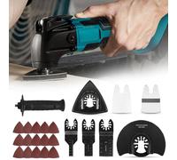 Outil multifonction sans fil pour batterie multitool Compatible avec Makita 18 V Li-Ion, 6 vitesses réglables couper avec 23 accessoires, moteur sans balais pour enlever, racler, (piles non incluses)
