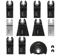 Outil Multifonction Saw Blades Accessoires Kit, CGBOOM 13 Pcs Accessoires d'outils Oscillants Multifonctions Lame de scie universelle pour Fein, Dremel, Bosch, Makita, Dewalt et plus encore