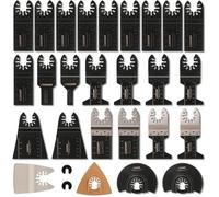 Outil Multifonction Saw Blades Accessoires Kit, CGBOOM 28 Pcs Oscillants Lame de scie universelle pour Fein Multimaster, Dremel,